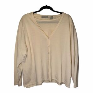 Kate Hill Cream 100% Italian Merino Wool Sweater Set
